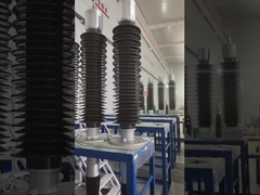 Kelas A 72.5kV 630A Porselen OIP vertikal Bushing 2085mm Panjang